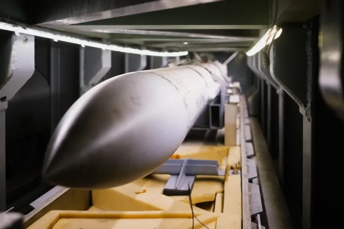 a torpedo in a submarine