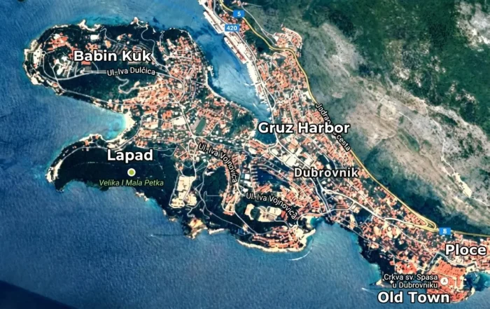dubrovnik districts map