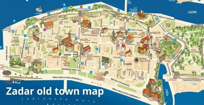 Zadar Old Town Map updated