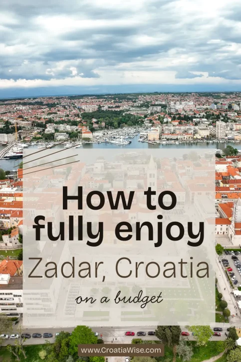 Enjoy Zadar on a Budget Pinterest Pin