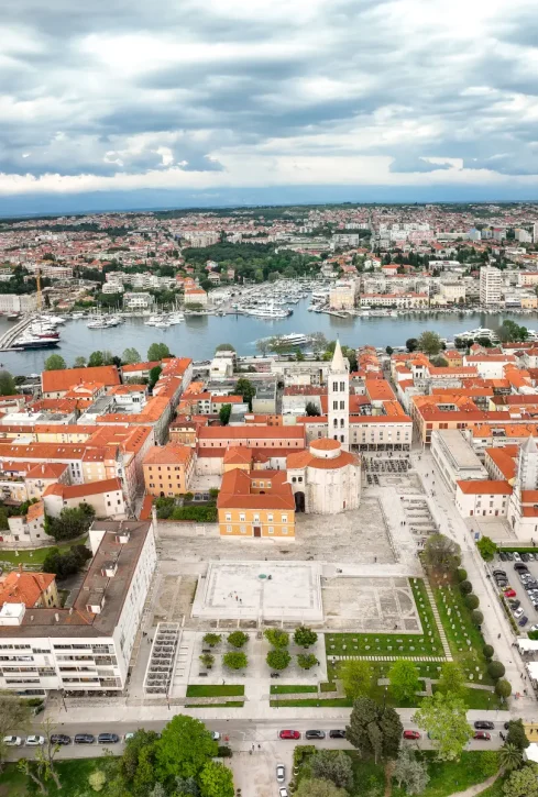 panoramic view over Zadar